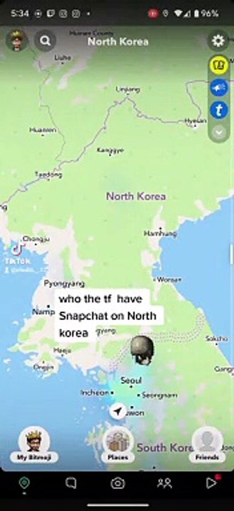 Who the tf is using Snapchat on North korea