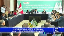 Presidenta Dina Boluarte se reunió con 19 gobernadores regionales