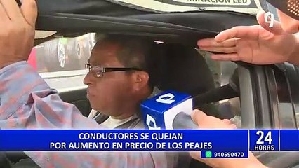 Download Video: Conductores se quejan por aumento en precio de peajes en Vía de Evitamiento y vía Expresa Línea Amarilla