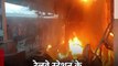 खंडवा (मप्र): रेलवे स्टेशन के प्लेटफार्म नंबर दो पर लगी आग