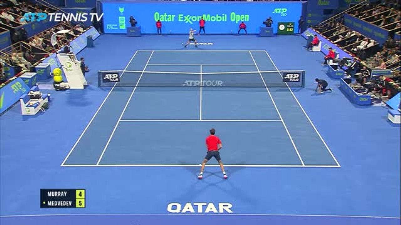 Highlights: Medvedev stoppt Murray im Doha-Finale