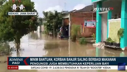 Minim Bantuan, Korban Banjir Inisiatif Saling Bagi Makanan