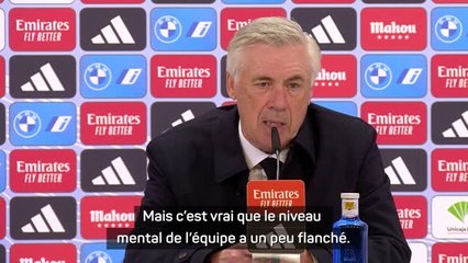 23e j. - Ancelotti invoque une fatigue mentale : “C’est normal, c’est le 17e match en 50 jours”