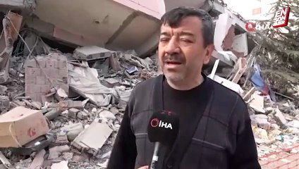 Kahramanmaraş'ta enkaz başında nöbet tutuyor