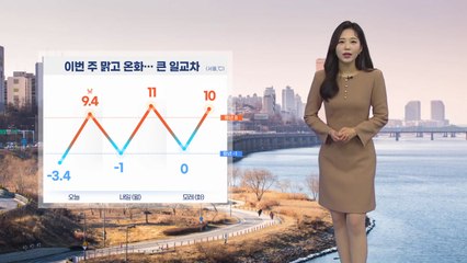 [날씨] 당분간 온화...큰 일교차 주의 / YTN