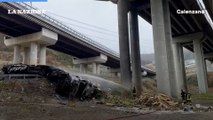 Incidente mortale in A1: Tir precipita dal viadotto e prende fuoco