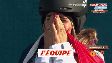Les larmes de Laffont sur le podium des Mondiaux - Ski de bosses - Mondiaux (F) (L'Équipe)