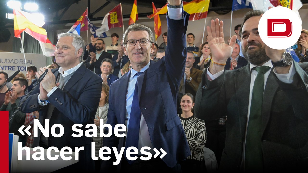 Feijóo critica el populismo del Gobierno: «Solo sabe hacer pancartas y no leyes»