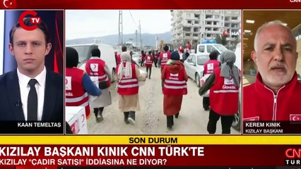 Kızılay Başkanı Kınık'tan çadır skandalına akılalmaz savunma