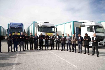 Hatay'daki Konya Konteyner Kenti için 10 tır daha dualarla yola çıktı