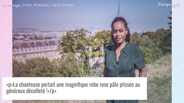 Amel Bent canon et sexy en robe bustier rose décolletée, le prix de sa tenue encessée dévoilé