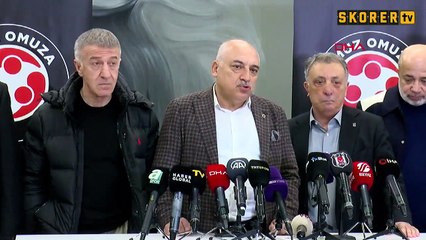 TFF Başkanı Büyükekşi ve kulüp başkanları Beşiktaş’ta 'Omuz Omuza'