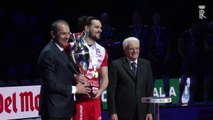 Mattarella consegna la Coppa Italia di pallavolo maschile a Piacenza