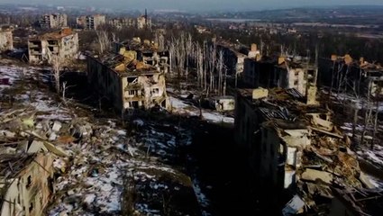 Drone footage shows Bakhmut devastated by Russian forces