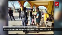 Aseguran a migrantes centroamericanos en la Costa de Oaxaca