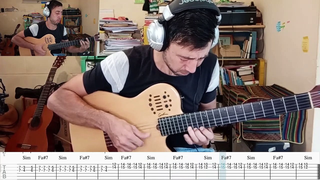 La simple - Peteco Carabajal - Tutorial con tablatura de la introducción o punteo.