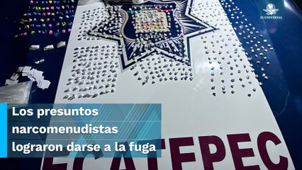 Incautan 610 dosis de presunta cocaína en cristal en Ecatepec