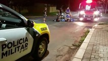 Forte colisão entre motos deixa homens feridos no Coqueiral