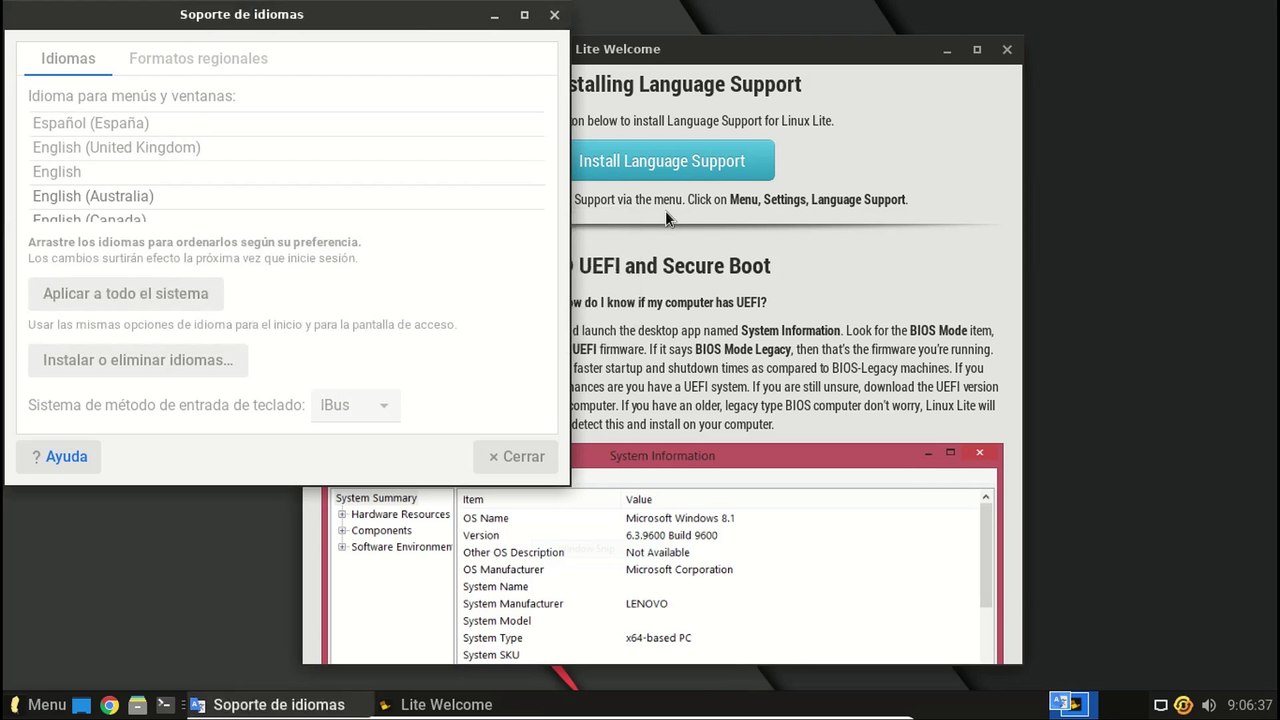 Linux Lite - Como instalar el idioma español