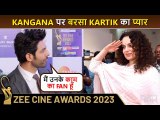 Zee Cine Awards 2023: Kartik Aaryan Reacts To Kangana Ranaut's Compliments Of Being 