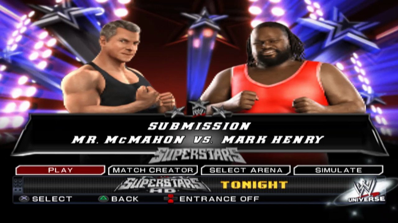WWE SmackDown vs Raw 2011 Mr. McMahon vs Mark Henry