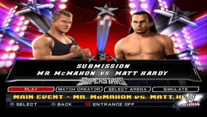 WWE SmackDown vs Raw 2011 Mr. McMahon vs Matt Hardy