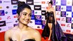 Rashmika Mandanna In Bold Black Dress At Zee Cine Awards 2023