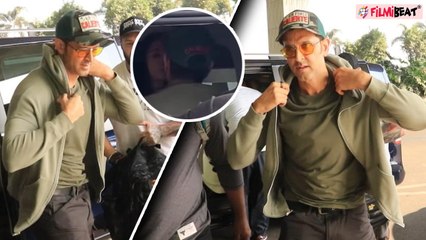 Hrithik Roshan और Saba Azad  ने खुलेआम Airport पर किया Lip Kiss, Video viral! FilmiBeat