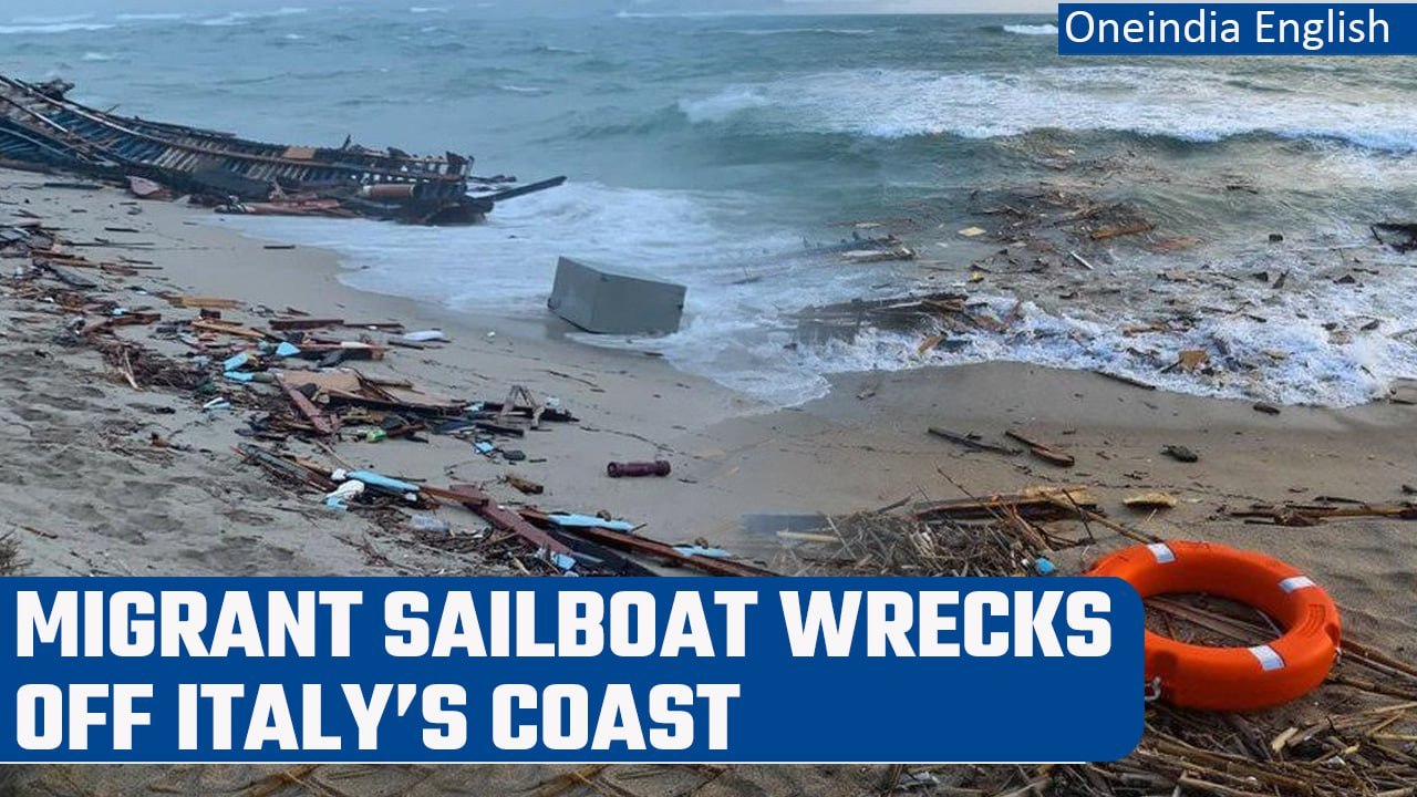 Italy: Migrant sailboat wrecks off Italy’s coast, nearly 60 feared dead | Oneindia News