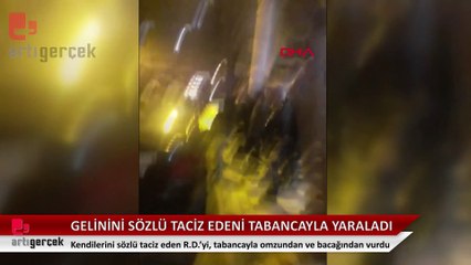 Gelinini ve kendini sözlü taciz edeni silahla yaraladı