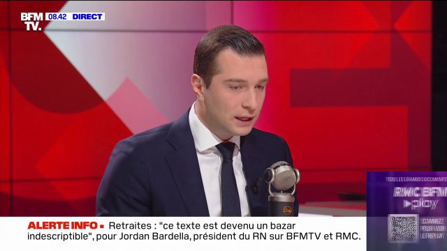 Réforme des retraites: Cette réforme c'est la baisse des pensions selon Jordan Bardella