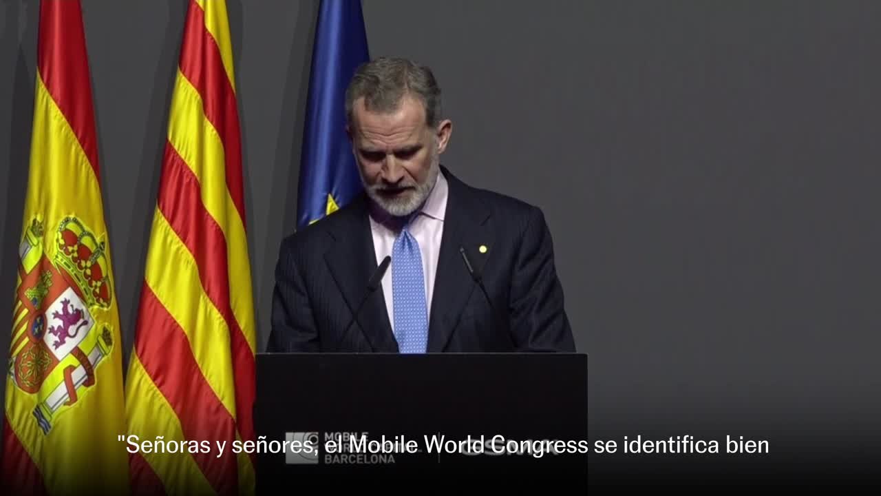 Felipe VI destaca el valor para el progreso económico de la digitalización en el Mobile World Congress de Barcelona