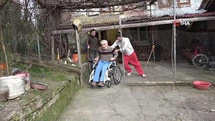 Sinop'ta köyde yaşayan engelli vatandaşın yol talebi