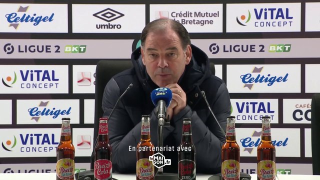 J25 Ligue 2 BKT : la réaction de Stéphane Moulin après EA Guingamp 1-2 SMCaen