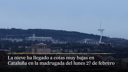 La borrasca Juliette tiñe de blanco el Tibidabo en Barcelona