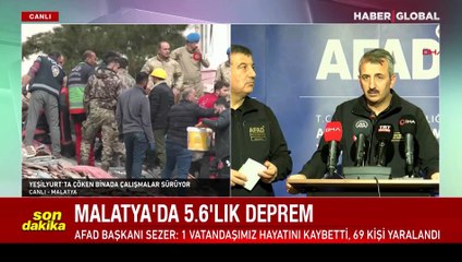 Malatya'da 5.6 büyüklüğünde deprem!