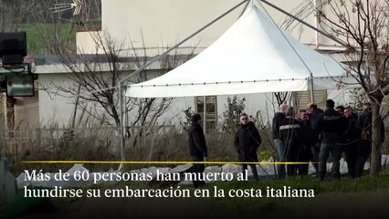 Mueren más de 60 personas al hundirse su embarcación al sur de Italia