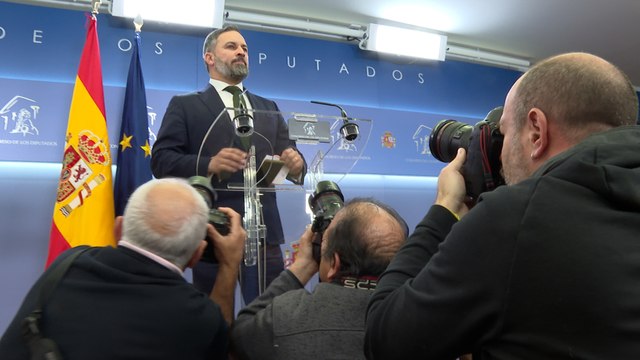 VOX reigstra en el Congreso el texto de la moción de censura