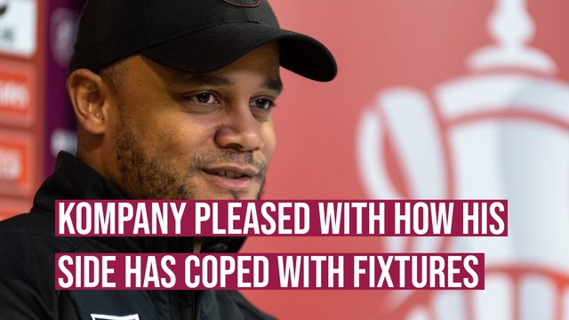 Vincent Kompany pleased with how his Burnley side has coped with tough fixtures