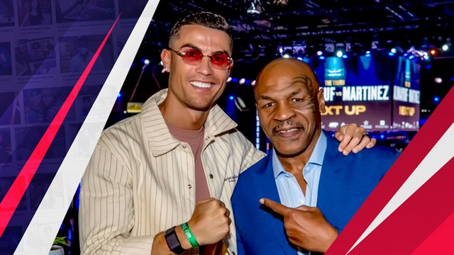 Serunya Cristiano Ronaldo Nonton Tinju Paul vs Fury Bareng Mike Tyson