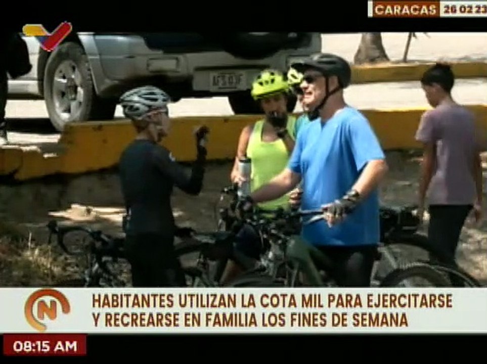 Habitantes de Caracas utilizan la Cota Mil como área deportiva y recreativa todos los domingos