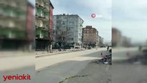 Malatya'daki depremde 6 katlı bina çöktü! O anlar anbean kamerada