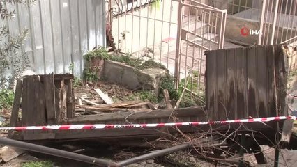 Şişli'de 2 katlı metruk bina çöktü
