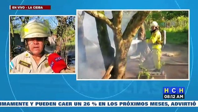 ¡Incendio reduce a cenizas una humilde vivienda en La Ceiba!
