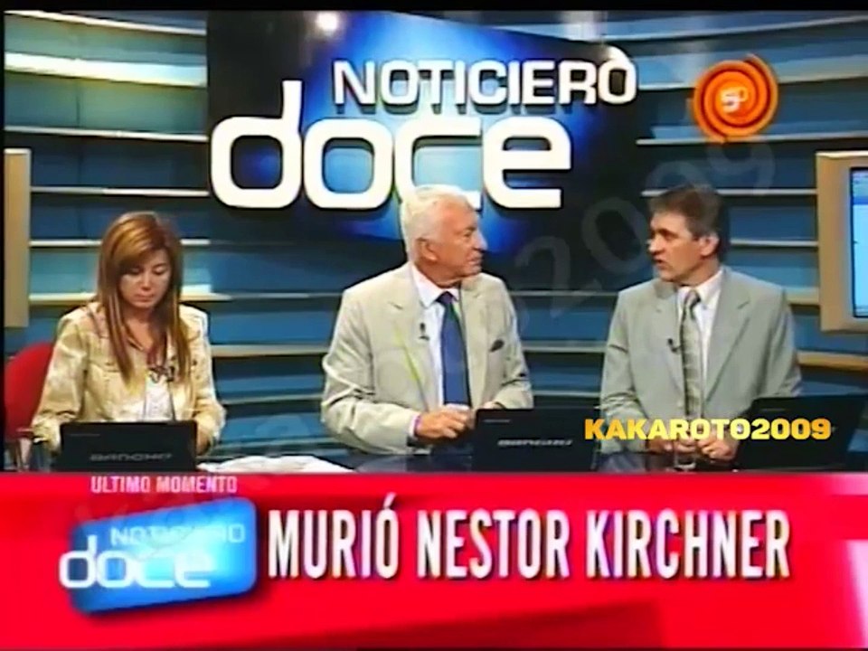 Cobertura de El Doce y Teleocho del fallecimiento del expresidente argentino Néstor Kirchner