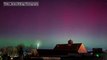 Northern Lights seen from the UK in the town of Swaffham on Sunday evening