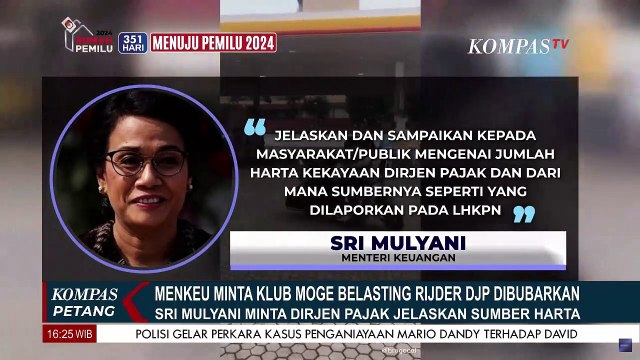 Sri Mulyani Minta Klub Moge DJP Dibubarkan Hingga Dirjen Pajak Jelaskan Sumber Harta