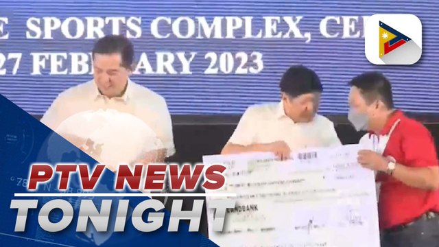 Pres. Ferdinand R. Marcos Jr. leads groundbreaking ceremony of bus rapid transit in Cebu, gives aid to Mandaue residents