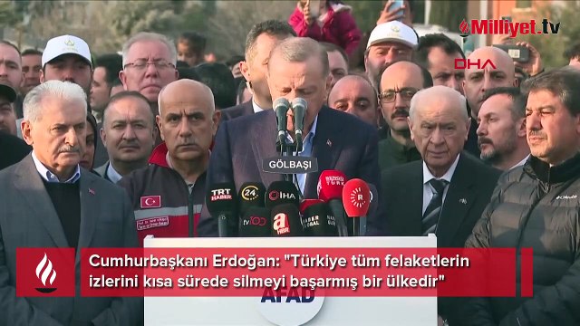 Cumhurbaşkanı Erdoğan: Türkiye tüm felaketlerin izlerini kısa sürede silmeyi başarmış bir ülkedir