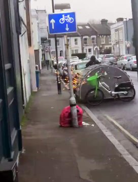 Elle surprend des individus qui utilisent un meuleuse pour voler un vélo familial en pleine journée